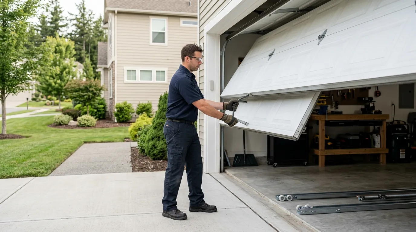 Repaired & tested - West Bend garage door service