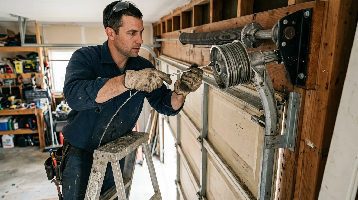 Repaired & tested - West Bend garage door service
